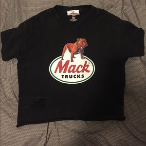 Vintage Mack trucks crop t shirt